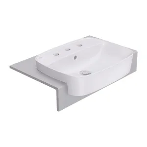 Signature 550 Semi Recessed Basin - 3 Tap Hole - Overflow by NERO, a Basins for sale on Style Sourcebook