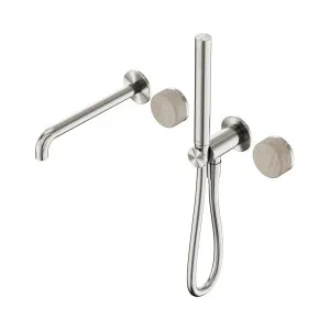 Serenity Progressive Shower System With Spout With Rome Travertine Handle And Slim Shower Chrome by NERO, a Shower Heads & Mixers for sale on Style Sourcebook