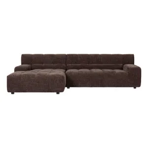 Solstice 2.5 Seater Sofa + Chaise LHF in Lila Chocolate by OZ Design, a Sofas for sale on Style Sourcebook