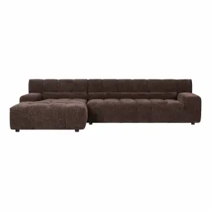 Solstice 3 Seater Sofa + Chaise LHF in Lila Chocolate by OZ Design, a Sofas for sale on Style Sourcebook