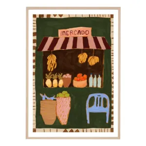 Market Stall Framed Print in 87 x 122cm by OZ Design, a Prints for sale on Style Sourcebook