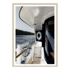 Azure Summer Charter Framed Print in 61 x 84cm Natural by OZ Design, a Prints for sale on Style Sourcebook