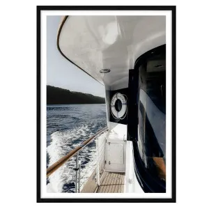 Azure Summer Charter Framed Print in 61 x 84cm Black by OZ Design, a Prints for sale on Style Sourcebook