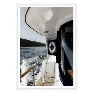 Azure Summer Charter Framed Print in 84 x 118cm White by OZ Design, a Prints for sale on Style Sourcebook