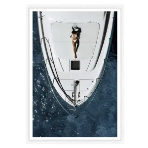 Azure Long Weekend Framed Print in 73 x 103cm White by OZ Design, a Prints for sale on Style Sourcebook
