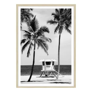 Bay Beach Tower Framed Print in 61 x 84cm Natural by OZ Design, a Prints for sale on Style Sourcebook