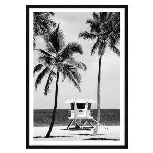 Bay Beach Tower Framed Print in 118 x 165cm Black by OZ Design, a Prints for sale on Style Sourcebook