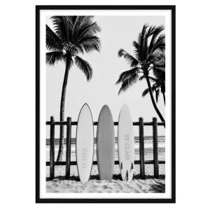 Bay Coastal Standard Framed Print in 61 x 84cm Black by OZ Design, a Prints for sale on Style Sourcebook
