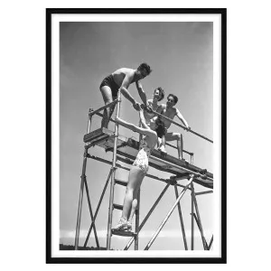 Retro Endless Summer Framed Print in 73 x 103cm Black by OZ Design, a Prints for sale on Style Sourcebook