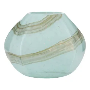 Charlotte Vase Short 30x22cm in Blue / Green by OZ Design, a Vases & Jars for sale on Style Sourcebook