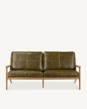 Map 3 Seat Sofa - Oak & Leather by The Modern, a Sofas for sale on Style Sourcebook