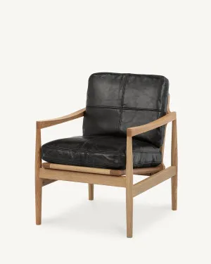 Den Armchair - Oak & Leather by The Modern, a Chairs for sale on Style Sourcebook