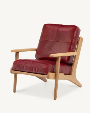 Map Armchair - Oak & Leather by The Modern, a Chairs for sale on Style Sourcebook