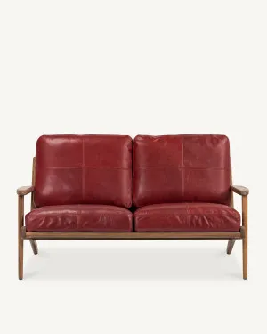 Map 2 Seat Sofa - Walnut & Leather by The Modern, a Sofas for sale on Style Sourcebook