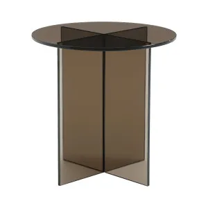 ELORY - Glass Round Side Table by European Lifestyle, a Side Table for sale on Style Sourcebook