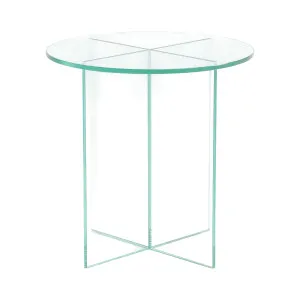 ELORY - Glass Round Side Table by European Lifestyle, a Side Table for sale on Style Sourcebook