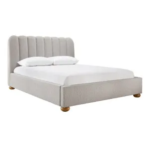 Maeve Boucle Pumice Bed  - Queen by James Lane, a Beds & Bed Frames for sale on Style Sourcebook