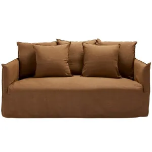 Como Linen Standard Sofa Cocoa - 2.5 Seater by James Lane, a Sofas for sale on Style Sourcebook