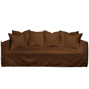 Como Linen Deep Sofa Cocoa - 3 Seater by James Lane, a Sofas for sale on Style Sourcebook