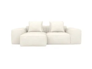 Riley Boucle Ivory Modular Chaise Sofa - 2 Seater by James Lane, a Sofas for sale on Style Sourcebook