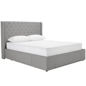 Chatsworth Drawer Storage Bed Solana Silver Double by James Lane, a Beds & Bed Frames for sale on Style Sourcebook