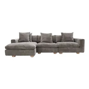 Tully Muse Mink Chaise Sofa Left Facing - 3 Seater by James Lane, a Sofas for sale on Style Sourcebook