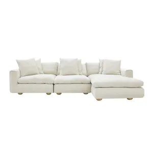 Tully Muse Flax Chaise Sofa Right Facing - 3 Seater by James Lane, a Sofas for sale on Style Sourcebook