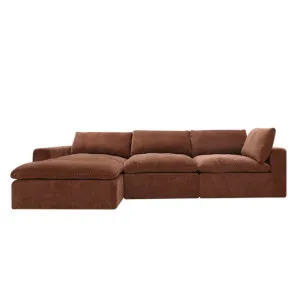 Cloud Deep Muse Rust Modular Chaise Sofa Left Facing - 3 Seater by James Lane, a Sofas for sale on Style Sourcebook