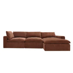 Cloud Deep Muse Rust Modular Chaise Sofa Left Facing - 3 Seater by James Lane, a Sofas for sale on Style Sourcebook