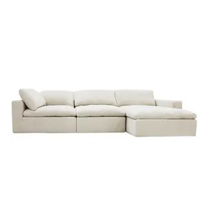 Cloud Deep Muse Flax Modular Chaise Sofa Left Facing - 3 Seater by James Lane, a Sofas for sale on Style Sourcebook