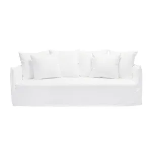 Como Linen Standard Sofa Pure White - 3 Seater by James Lane, a Sofas for sale on Style Sourcebook
