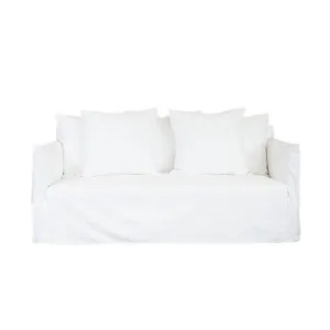 Como Linen Deep Sofa Pure White - 2.5 Seater by James Lane, a Sofas for sale on Style Sourcebook
