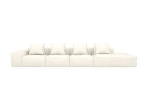 Riley Boucle Ivory Modular Sofa Right Terminal - 5 Seater by James Lane, a Sofas for sale on Style Sourcebook