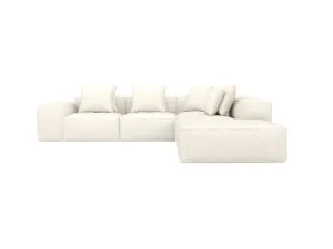 Riley Boucle Ivory Corner Modular Sofa with Right Terminal - 5 Seater by James Lane, a Sofas for sale on Style Sourcebook