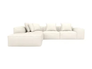 Riley Boucle Ivory Corner Modular Sofa with Left Terminal - 5 Seater by James Lane, a Sofas for sale on Style Sourcebook