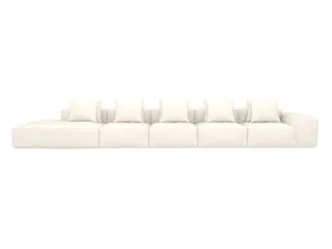 Riley Boucle Ivory Modular Sofa Left Terminal - 6 Seater by James Lane, a Sofas for sale on Style Sourcebook