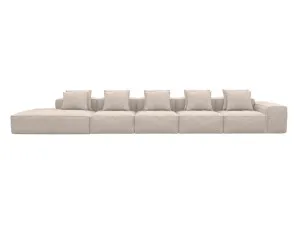 Riley Boucle Pumice Modular Sofa Left Terminal - 6 Seater by James Lane, a Sofas for sale on Style Sourcebook