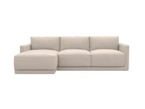 Haven Boucle Pumice Chaise Sofa Left Facing - 3 Seater by James Lane, a Sofas for sale on Style Sourcebook