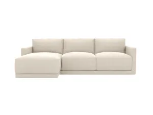 Haven Muse Flax Chaise Sofa Left Facing - 3 Seater by James Lane, a Sofas for sale on Style Sourcebook