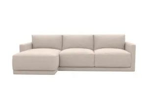 Haven Apt Boucle Pumice Chaise Sofa Left Facing - 3 Seater by James Lane, a Sofas for sale on Style Sourcebook