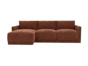 Haven Apt Muse Rust Chaise Sofa Left Facing - 3 Seater by James Lane, a Sofas for sale on Style Sourcebook