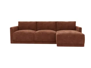 Haven Apt Muse Rust Chaise Sofa Right Facing - 3 Seater by James Lane, a Sofas for sale on Style Sourcebook