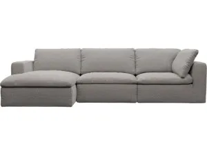 Cloud Deep Boucle Pumice Modular Chaise Sofa Left Facing - 3 Seater by James Lane, a Sofas for sale on Style Sourcebook