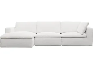 Cloud Deep Noa Fog Modular Chaise Sofa Left Facing - 3 Seater by James Lane, a Sofas for sale on Style Sourcebook