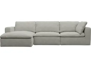 Cloud Deep Toorak Pebble Modular Chaise Sofa Left Facing - 3 Seater by James Lane, a Sofas for sale on Style Sourcebook