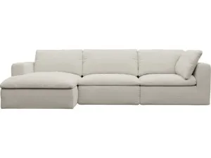 Cloud Deep Toorak Pearl Modular Chaise Sofa Left Facing - 3 Seater by James Lane, a Sofas for sale on Style Sourcebook