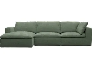 Cloud Deep Tribute Dark Jade Modular Chaise Sofa Left Facing - 3 Seater by James Lane, a Sofas for sale on Style Sourcebook