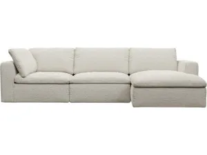 Cloud Deep Boucle Ivory Modular Chaise Sofa Right Facing - 3 Seater by James Lane, a Sofas for sale on Style Sourcebook