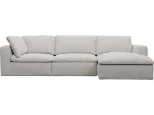 Cloud Deep Avon Mineral Modular Chaise Sofa Right Facing - 3 Seater by James Lane, a Sofas for sale on Style Sourcebook