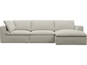 Cloud Deep Noa Desert Modular Chaise Sofa Right Facing - 3 Seater by James Lane, a Sofas for sale on Style Sourcebook
